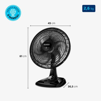 Ventilador de Mesa Mondial - 06 Pás - VSP-40-B 110V