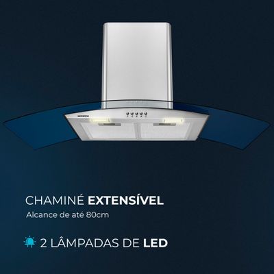 Coifa de Parede Mondial CF90-01 110V