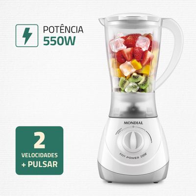 Liquidificador Mondial 1,5L Easy Power 550W L-550-W 110V