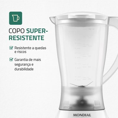 Liquidificador Mondial 1,5L Easy Power 550W L-550-W 110V