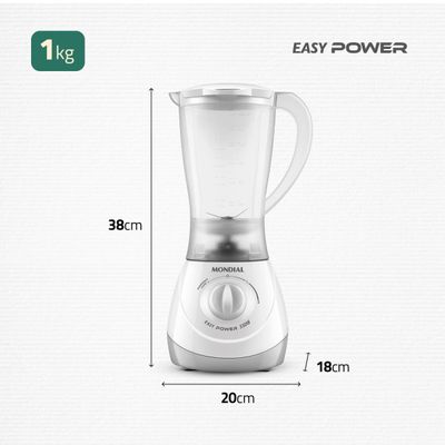 Liquidificador Mondial 1,5L Easy Power 550W L-550-W 110V