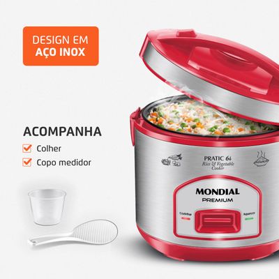Panela Elétrica Mondial Pratic 6I PE-45-6X 110V