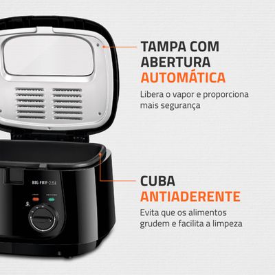 Fritadeira Elétrica Mondial Big Fry 2,5L FT-07 110V