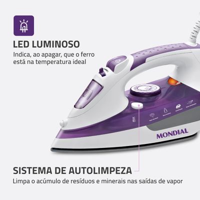 Ferro a Vapor Mondial Ceramic Express F-40 110V