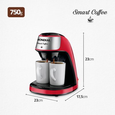 Cafeteira Mondial 2 xícaras Smart Coffee C-42-2X-RI 110V