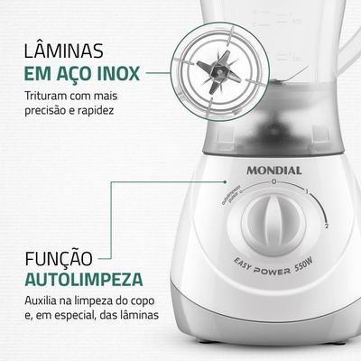 Liquidificador Mondial 1,5L Easy Power 550W L-550-W 220V
