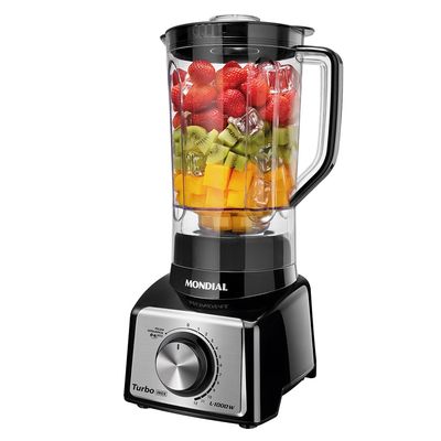 Liquidificador Turbo Mondial  Black Inox L-1000 BI 220V