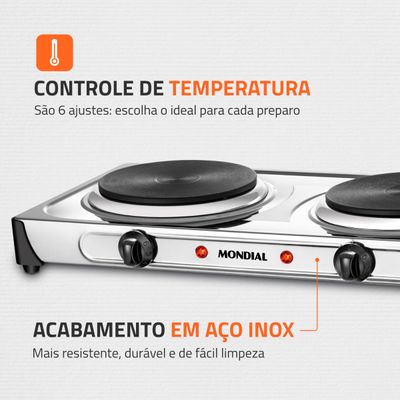 Fogão Elétrico Mondial Fast Cook Dual FE-03 110V