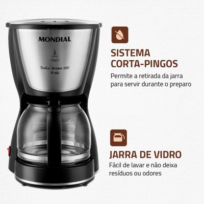 Cafeteira Elétrica Mondial Dolce Arome 18 C-30-18X 110V