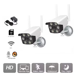 kit 2 Camera Ip Externa A Prova D Agua Wifi Visao Noturna Full Hd Ip65 grava em nuvem/cart sd