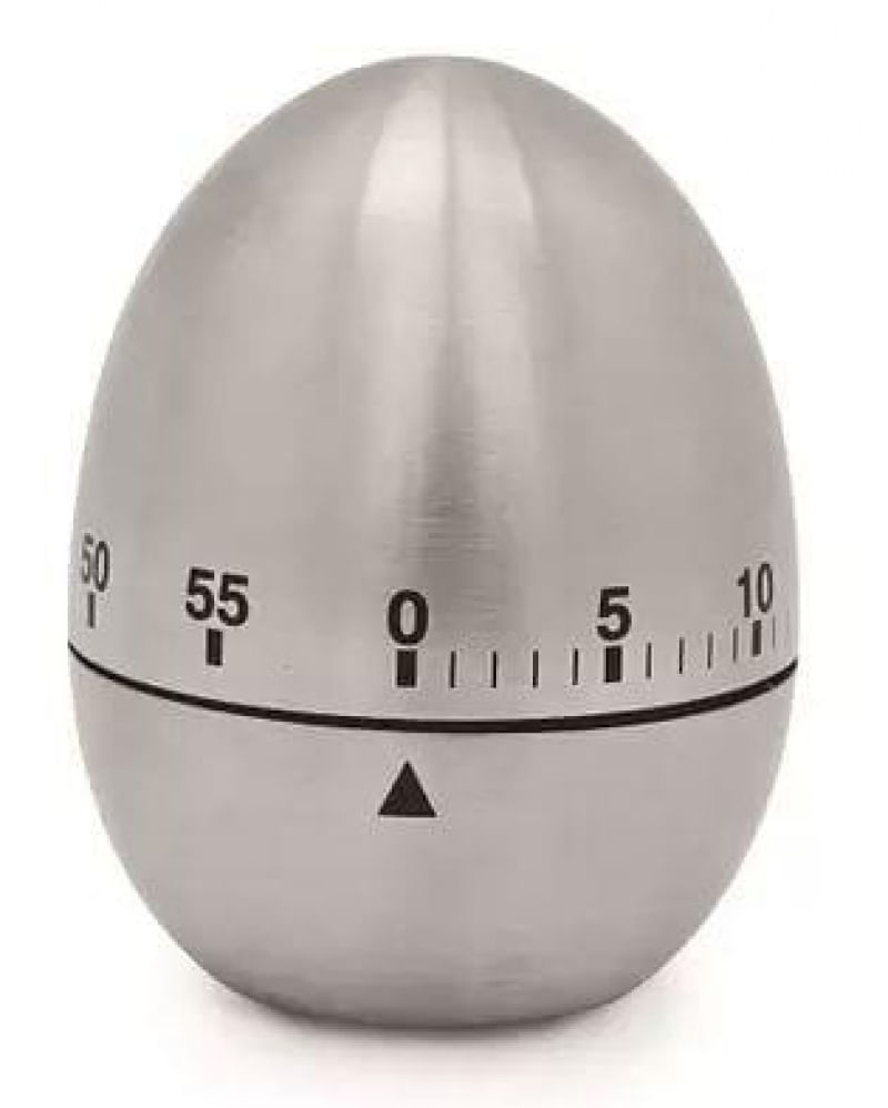 Timer de Cozinha Ovo em Inox 5 cm - Mimo Style - ATM1772