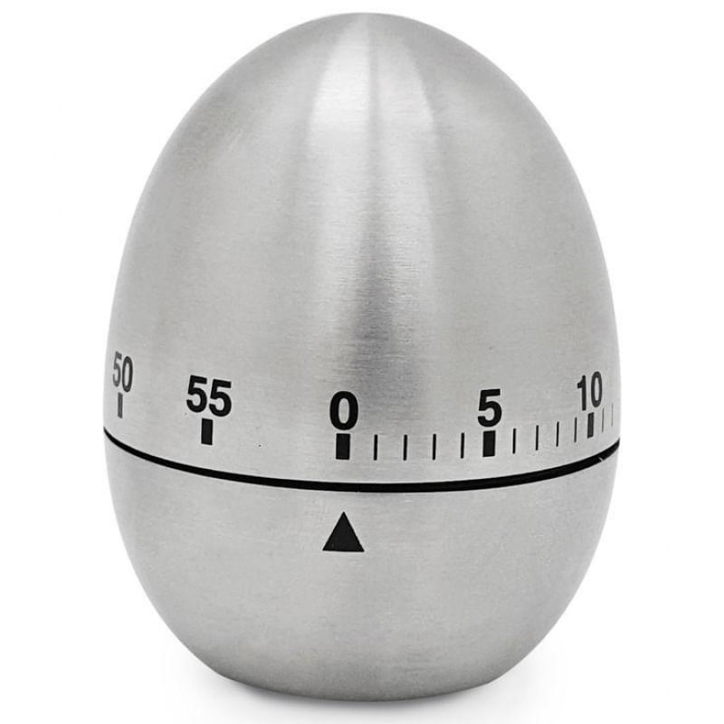 Timer de Cozinha Ovo em Inox 5 cm - Mimo Style - ATM1772