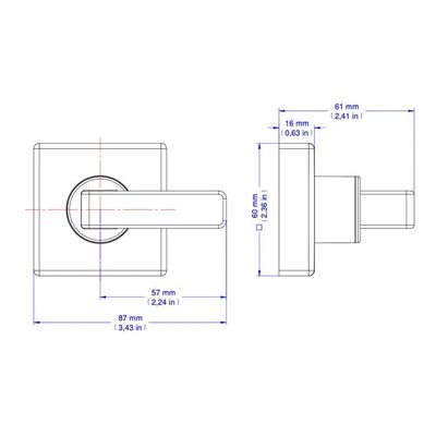 Acabamento Para Registro Docol Stillo 823970 Docolbase 1-2", 3-4" E 1" Grafite Escovado