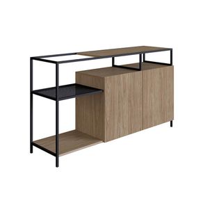 Buffet Bar Dinâmico York 135cm Estrutura Preto Fosco