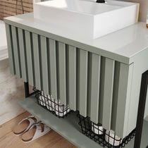 Armário De Banheiro 100% MDF 80cm Metalon Com Cuba Havai Mgm Móveis Pistache