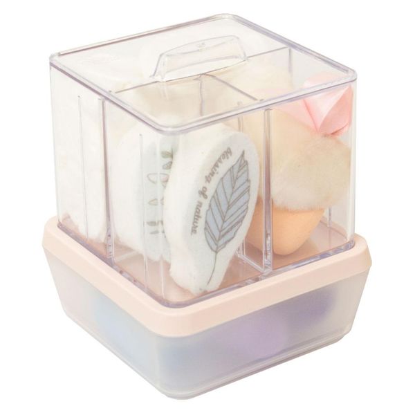 Kit Porta Algodão 2 Peças Dello 3091 Cristal Rosa