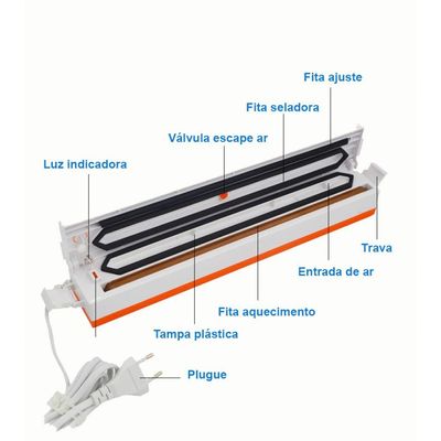 Seladora Vácuo Automática de Alimentos 110V - Lorben
