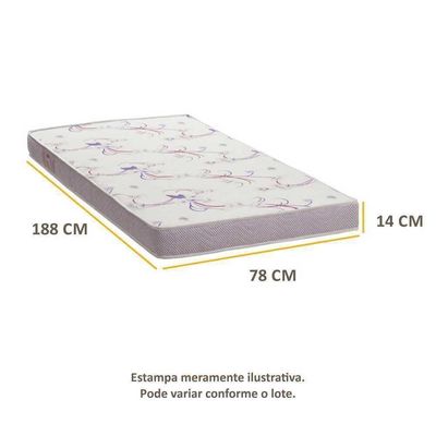 Colchão Solteiro para Cama 188 x 78Cm Multimóveis