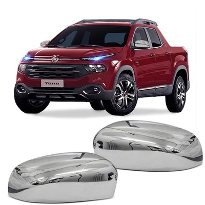 Jogo Aplique Capa Cromada Retrovisor Fiat Toro Compass 2021