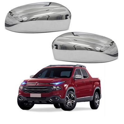 Jogo Aplique Capa Cromada Maçaneta Retrovisor Fiat Toro 2022