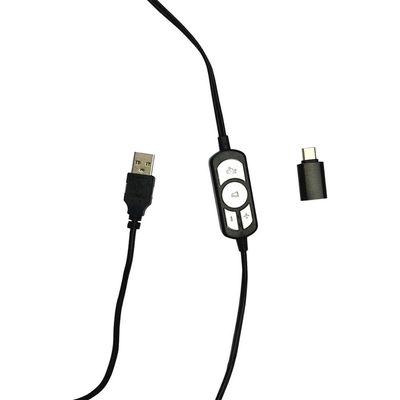 Headset Office BRIGHT USB com Adaptador USB-C