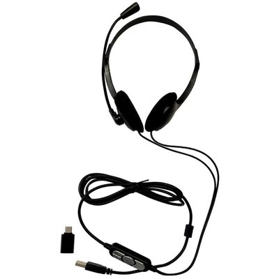 Headset Office BRIGHT USB com Adaptador USB-C