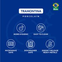 Prato Sobremesa Tramontina Aster em Porcelana 19 cm