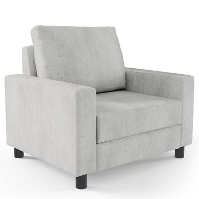 Kit 02 Poltronas Decorativas Para Sala De Estar E Recepção Malta L02 Linho Cinza - Lyam Decor