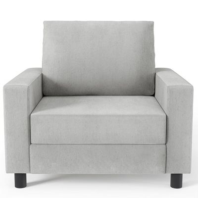 Kit 02 Poltronas Decorativas Para Sala De Estar E Recepção Malta L02 Linho Cinza - Lyam Decor