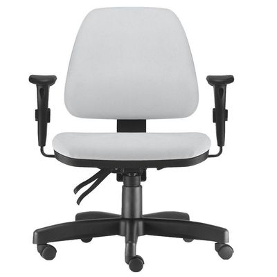 Cadeira de Escritório Giratória Executiva Ergonômica Sky L02 Couro Sintético Branco - Lyam Decor