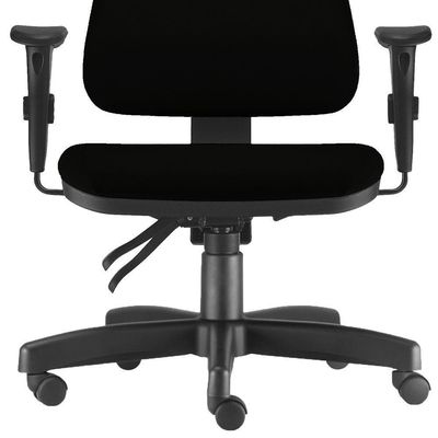 Cadeira de Escritório Giratória Executiva Ergonômica Sky L02 Couro Sintético Preto - Lyam Decor