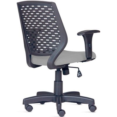 Cadeira de Escritório Giratória Executiva Ergonômica Tech L02 Corino Cinza - Lyam Decor