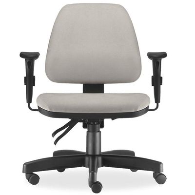 Kit 02 Cadeiras de Escritório Giratória Executiva Ergonômica Sky L02 Suede Bege - Lyam Decor