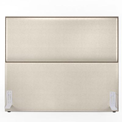 Cabeceira Box Casal Com Tachas 140 cm Vicenza L02 Facto Pérola Metalizado - Lyam Decor