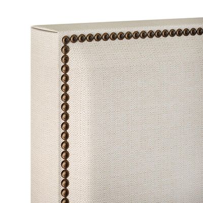 Cabeceira Cama Box Casal Com Tachas 140 cm Vicenza L02 Linho Champagne - Lyam Decor