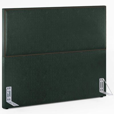 Cabeceira Box Casal King Com Tachas 195 cm Vicenza L02 Linho Verde Musgo - Lyam Decor