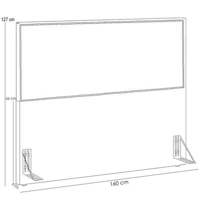 Cabeceira Box Casal Com Tachas 160 cm Vicenza L02 Facto Branco - Lyam Decor