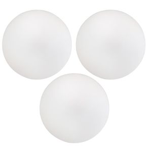 Kit 03 Assentos Redondo Banqueta Cadeira Estofados Poltronas H02 Corino Branco 39 cm - Lyam Decor