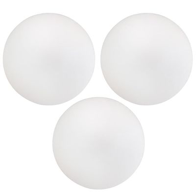 Kit 03 Assentos Redondo Banqueta Cadeira Estofados Poltronas H02 Corino Branco 25 cm - Lyam Decor