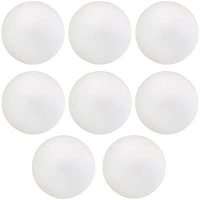 Kit 08 Assentos Redondo Banqueta Cadeira Estofados Poltronas H02 Corino Branco 25 cm - Lyam Decor