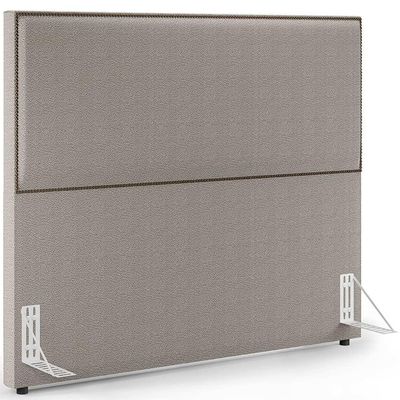 Cabeceira Box Casal Com Tachas 140 cm Vicenza L02 Bouclê Bege - Lyam Decor