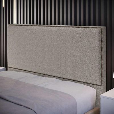 Cabeceira Box Casal Com Tachas 140 cm Vicenza L02 Bouclê Bege - Lyam Decor