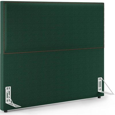 Cabeceira Box Casal King Com Tachas 195 cm Vicenza L02 Bouclê Verde - Lyam Decor