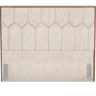 Cabeceira Cama Box Casal King 195 cm P05 Londres Linho Bege Claro - Lyam Decor