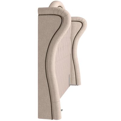 Cabeceira Cama Box Casal Queen 160 cm P05 Lisboa Linho Bege - Lyam Decor