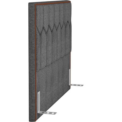 Cabeceira Cama Box Casal Queen 160 cm P05 Londres Linho Cinza Escuro - Lyam Decor