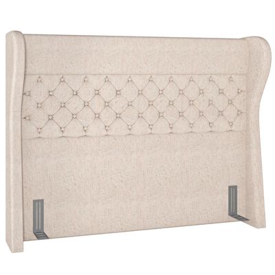 Cabeceira Cama Box Casal Queen 160 cm P05 Madrid Linho Bege Claro - Lyam Decor