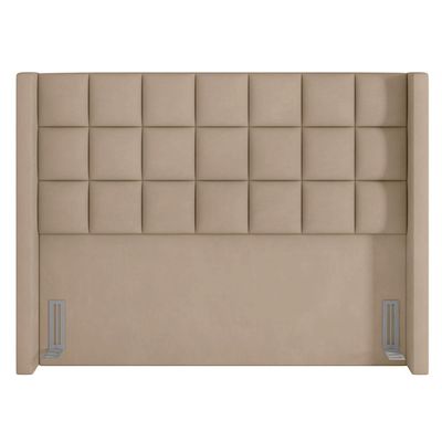 Cabeceira Cama Box Casal Queen 160 cm P05 Paris Veludo Bege - Lyam Decor