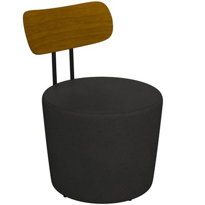 Kit 04 Poltronas Para Sala De Estar Decorativa Base Fixa Luara M03 Couríssimo Preto - Lyam Decor