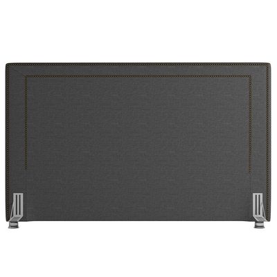 Cabeceira Cama Box Casal King 195 cm P05 Berlim Linho Cinza Escuro - Lyam Decor